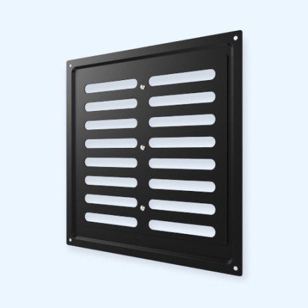 2525MER Black ERA Решетка вентиляционная MER регулируемая 250х250 окраш.сталь Black